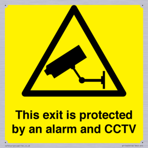 This exit is protected by an alarm and CCTV